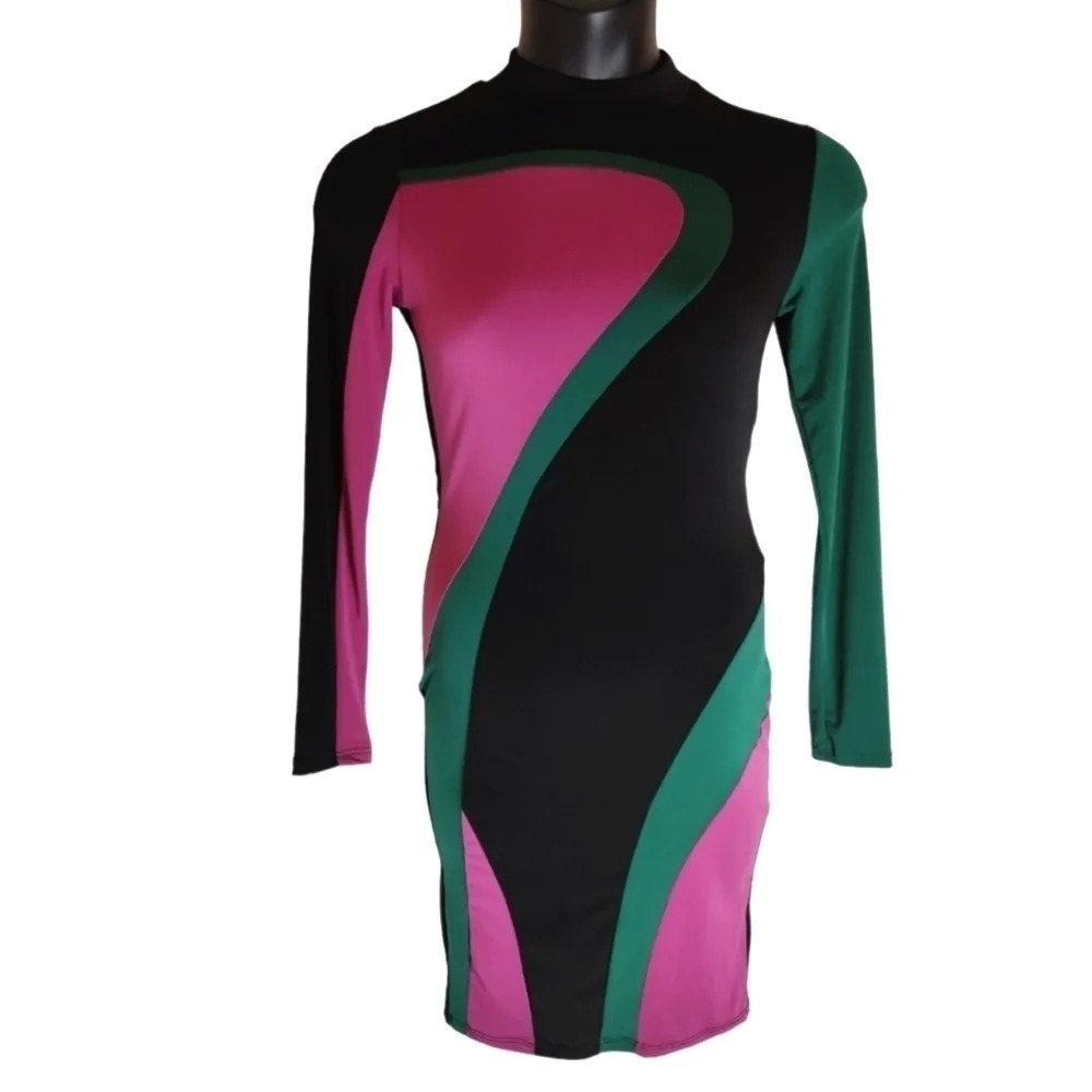FASHION Nova Bodycon Swoosh Dress NWT ๐ - Picture 2 of 14
